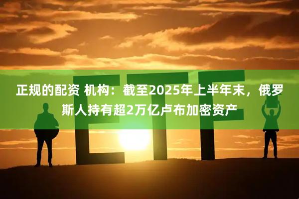 正规的配资 机构：截至2025年上半年末，俄罗斯人持有超2万亿卢布加密资产